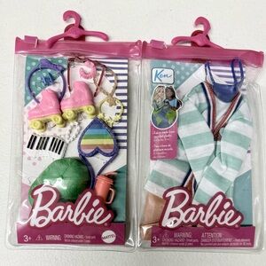 Barbie & Ken Fashion Doll Clothing Set, Sweater Shirt Shorts & Accessories NEW